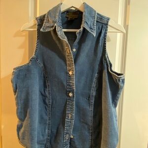 Vintage women’s sleeveless denim top